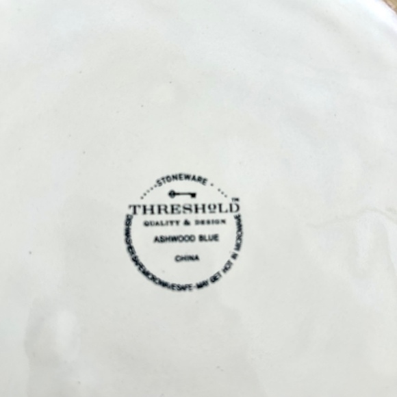 Threshold Ashwood Blue Dinner Plates Set Of 4 FOUR Plates Target 10.5” Excellent - Picture 2 of 4